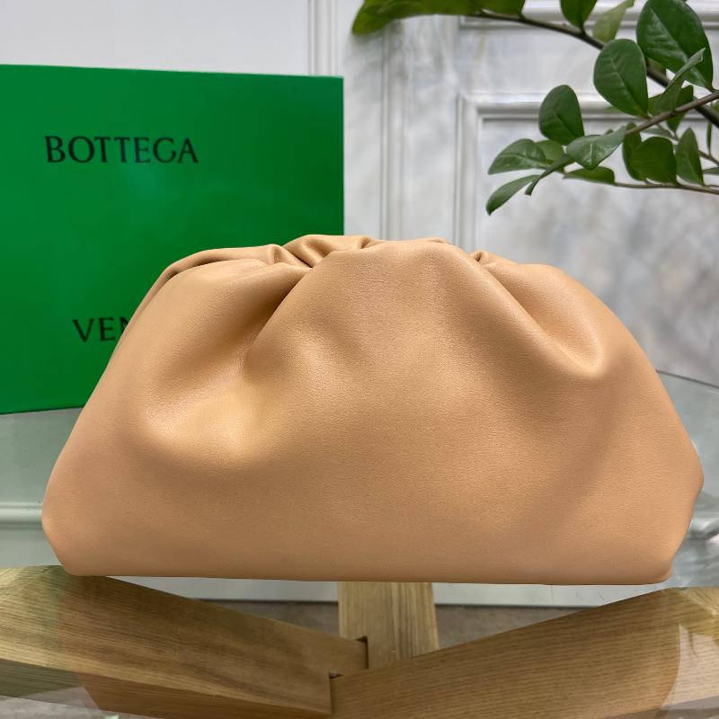 Bottega Veneta Clutches Bags 698895 Plain Gold Button Apricot